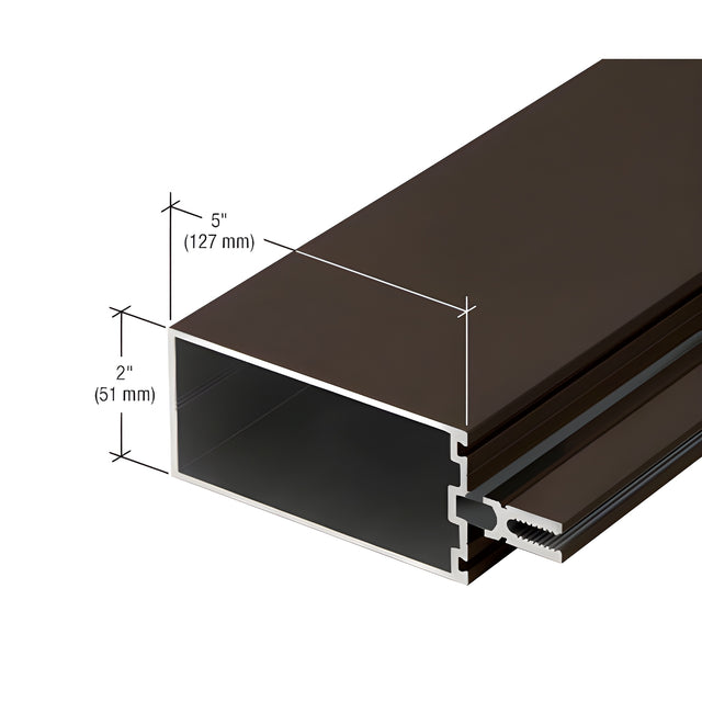 CRL-U.S. Aluminum Series 2200 Thermally Broken 5" Tubular Mullion, Bronze Black Anodized, 24'-2"