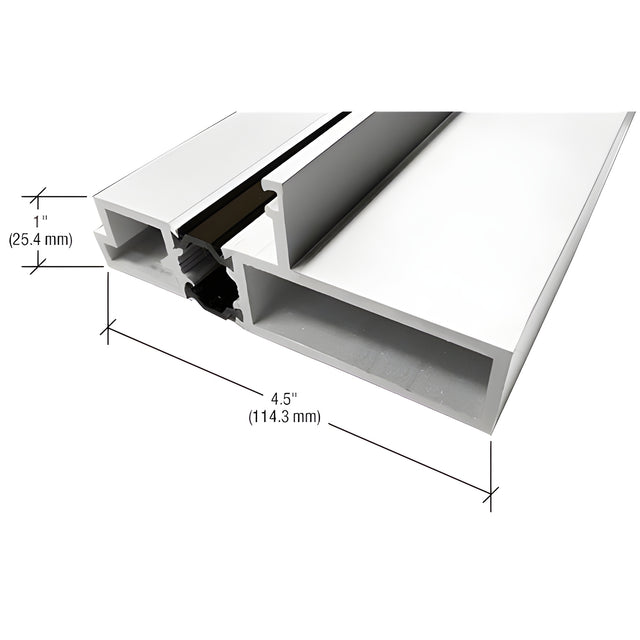 CRL-U.S. Aluminum Series 900 Terrace Door Jamb, White KYNAR® Paint, 21'-2"