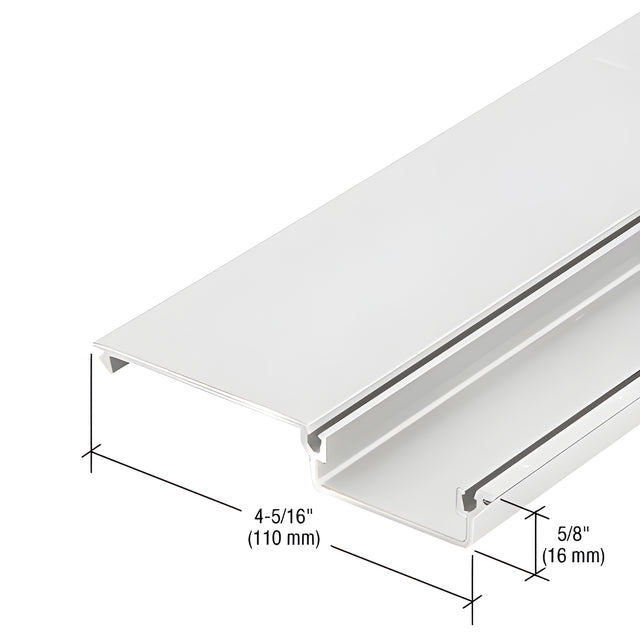 CRL-U.S. Aluminum Shallow Pocket Vertical Filler, White KYNAR® Paint - 24'-2"