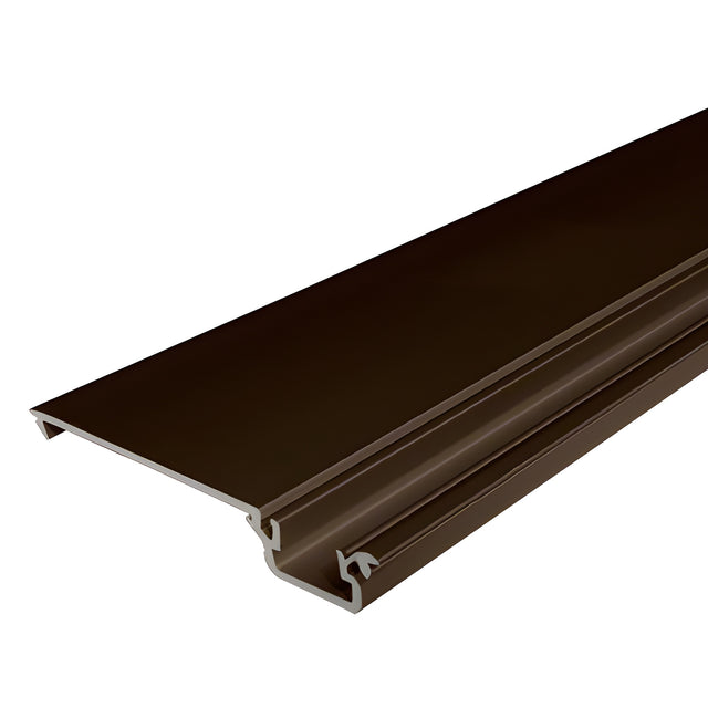 CRL-U.S. Aluminum Shallow Pocket Vertical Insert for 1/4" Glazing, Bronze Black Anodized - 24'-2"