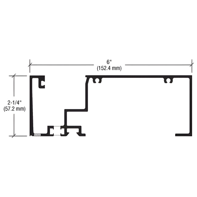 CRL-U.S. Aluminum Sill 2-1/4" x 6", Thermally Improved, Dark Bronze Anodic- 24'-2"