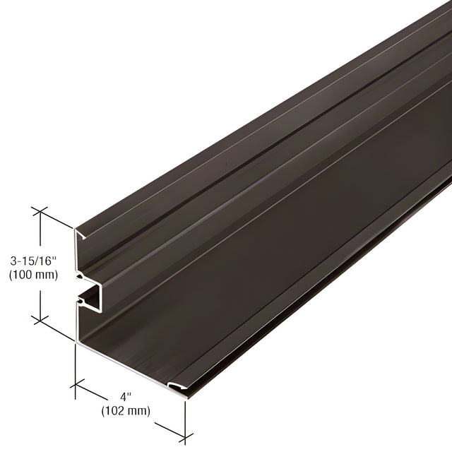 CRL-U.S. Aluminum Single Pocket Corner Post Half Section, Bronze Black Anodized - 24'-2"