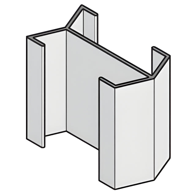 CRL-U.S. Aluminum Sleeves for 135 Degree Inside or Outside Corner Mullions with Structural Silicone Glazing- 5/Pk
