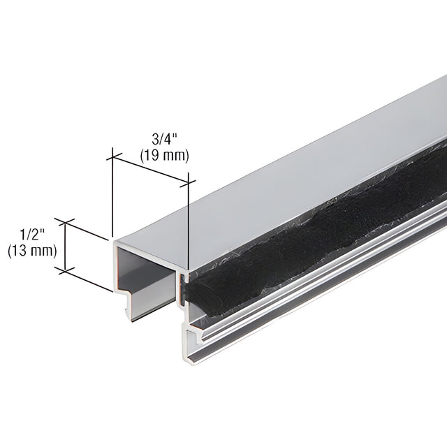 CRL-U.S. Aluminum Snap-In Door Stop with Weatherstrip, Clear Anodized - 21'-2"