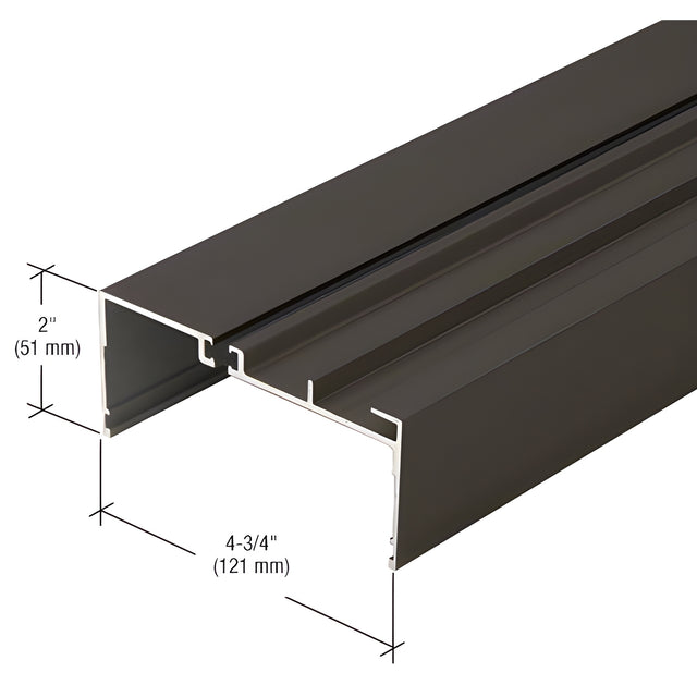 CRL-U.S. Aluminum Stacking Head Channel, Thermally Improved, Bronze Black Anodized - 24'-2"