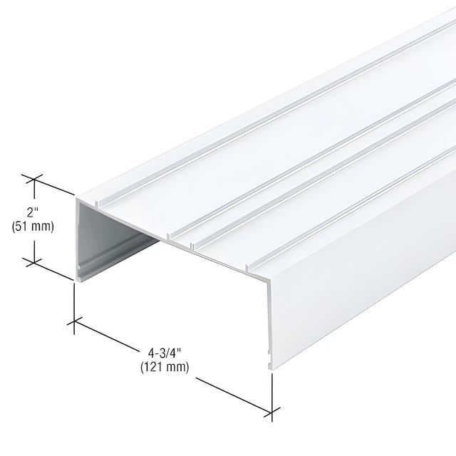 CRL-U.S. Aluminum Stacking Head Channel, White KYNAR® Paint- 24'-2"