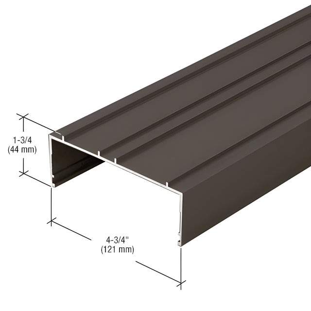 CRL-U.S. Aluminum Stacking Head and Sill Channel, Bronze Black Anodized, 24'-2"