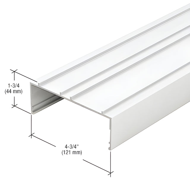 CRL-U.S. Aluminum Stacking Head and Sill Channel, White KYNAR® Paint, 24'-2"