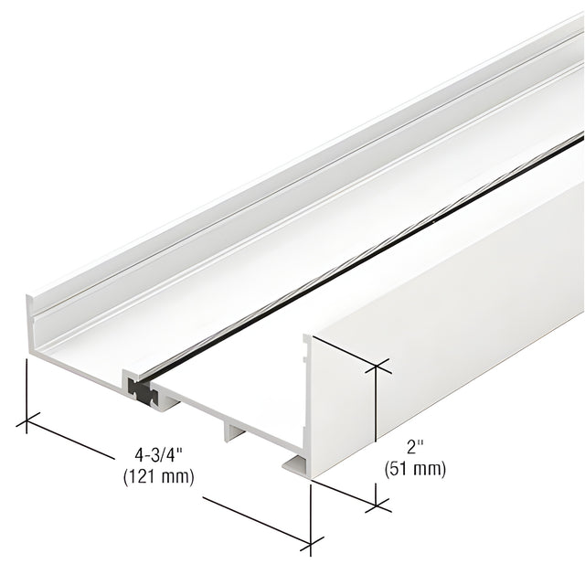 CRL-U.S. Aluminum Stacking Sill Channel, Thermally Improved, White KYNAR® Paint - 24'-2"