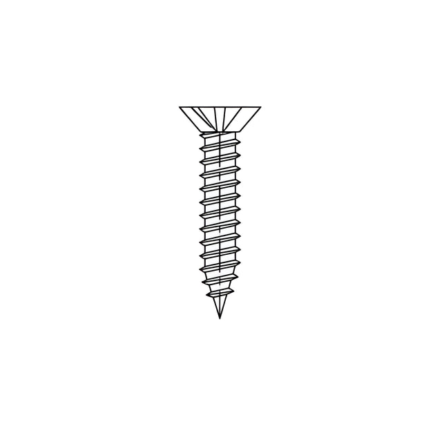CRL-U.S. Aluminum StormWall XL #10 x 1" Flat Head Phillips Screw - Pk/100