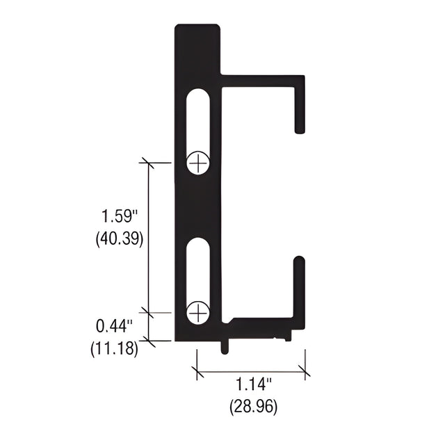 CRL-U.S. Aluminum StormWall XL Mill Finish Left Shear Block Used with Stacked Horizontal Corner Mullion