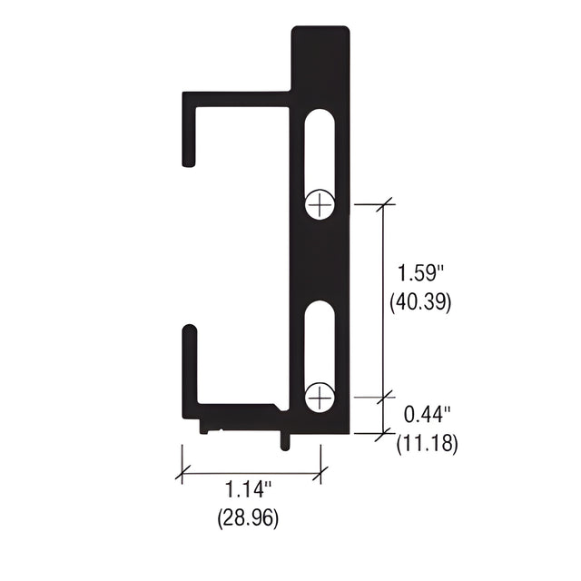 CRL-U.S. Aluminum StormWall XL Right Shear Block Used with Stacked Horizontal Corner Mullion - Pk/20