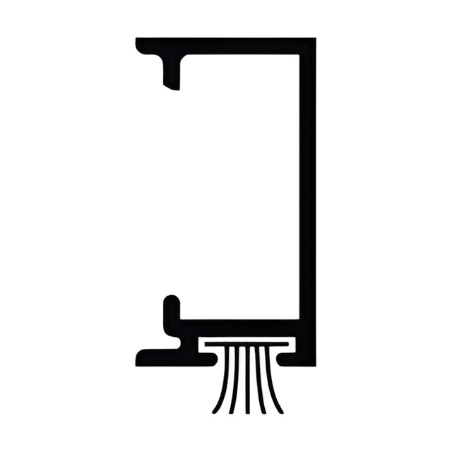 CRL-U.S. Aluminum Surface Door Stop with Weatherstrip, Clear Anodized Class 1 - 24'-2"