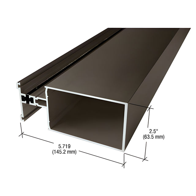 CRL-U.S. Aluminum Thermally Broken 6" Vertical Mullion, Dark Bronze/Black Anodized Class 1 - 24'-2"