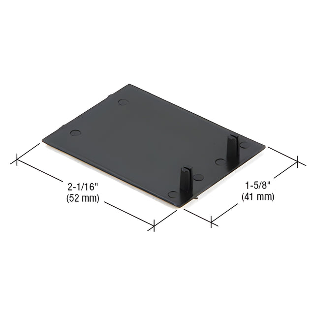 CRL-U.S. Aluminum Vertical Closure Plate for 1/4" Glazing 4-1/2" and 6" Systems- 20/Pk