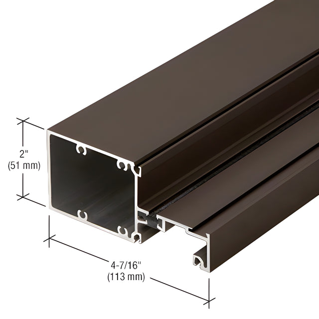CRL-U.S. Aluminum Vertical Mullion 2" x 4-1/2", Bronze Black Anodized - 24'-2"