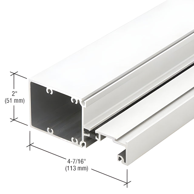 CRL-U.S. Aluminum Vertical Mullion 2" x 4-1/2", White KYNAR® Paint - 24'-2"