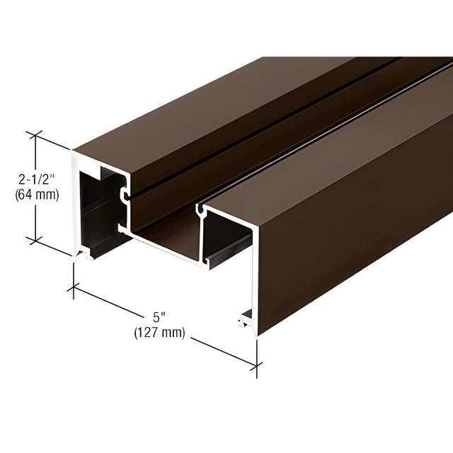 CRL-U.S. Aluminum Vertical Mullion for Series BR606, 24'-2", Dark Bronze/Black Anodized Class 1