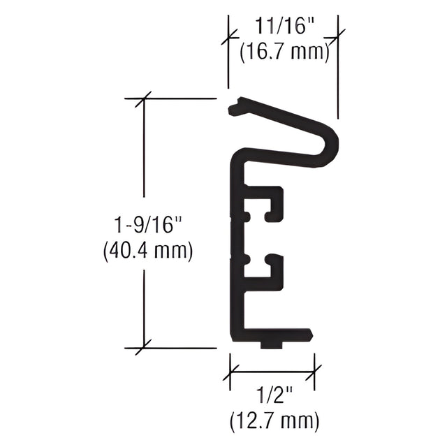 CRL-U.S. Aluminum Wall Jamb Filler, Clear Anodized Class 1 - 24'-2"
