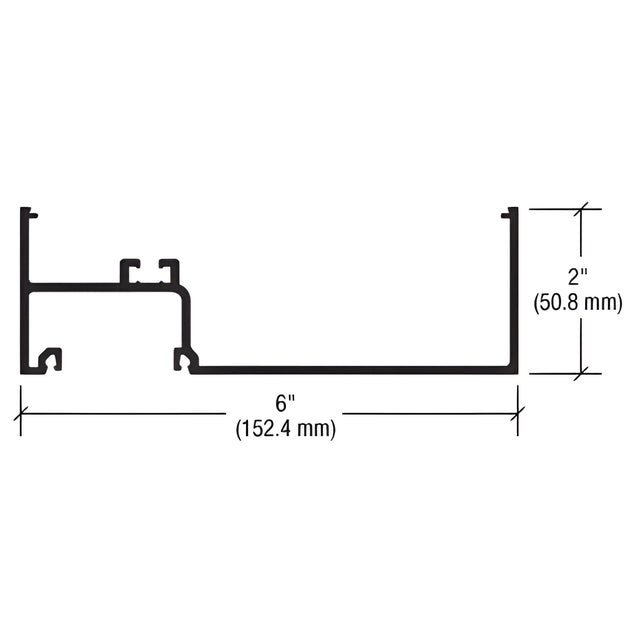 CRL-U.S. Aluminum Wall Jamb/Vertical Mullion, Dark Bronze Anodized - 24'-2"