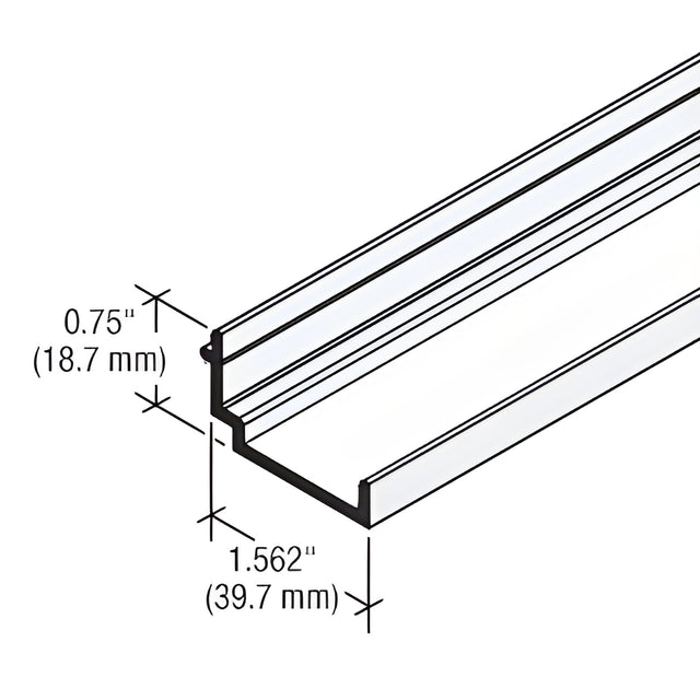 CRL-U.S. Aluminum White KYNAR® Anodized 1" Perimeter Pocket Filler for StormWall XL Vertical Mullions
