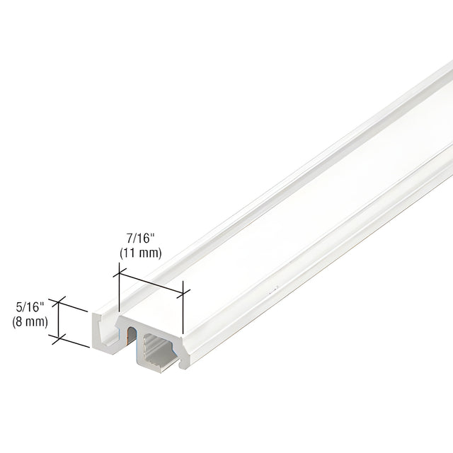 CRL-U.S. Aluminum White KYNAR® Paint 1/2" Glass Adaptor - 24'-2"