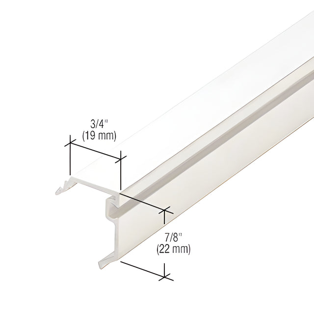 CRL-U.S. Aluminum White KYNAR Paint 1/4" Pocket Reducer - 24'-2"