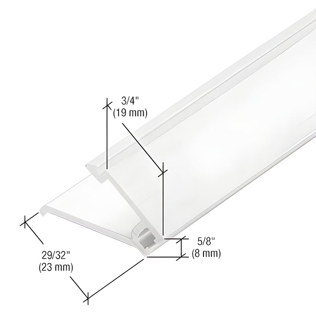 CRL U.S. Aluminum White KYNAR® Paint 1/4" Pocket Reducer - 24'-2"