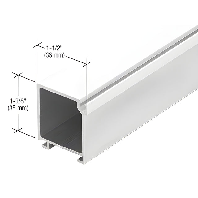 CRL-U.S. Aluminum White KYNAR® Paint 1-5/16" Glass Stop - 24'-2"