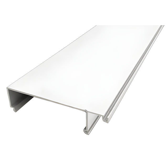 CRL-U.S. Aluminum White KYNAR® Paint 1" to 1/4" Glass Reducer Bead for Inside Glaze - 24'-2"