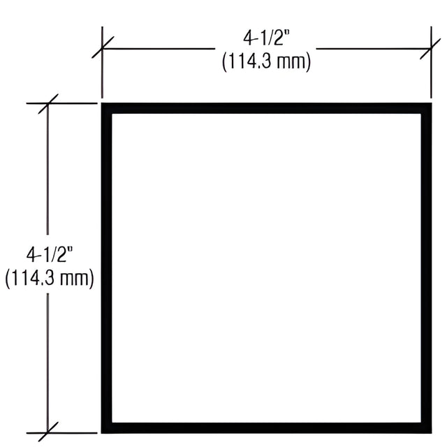 CRL-U.S. Aluminum White KYNAR® Paint 4-1/2" x 4-1/2" x .125" Square Aluminum Tube - 24'-2"