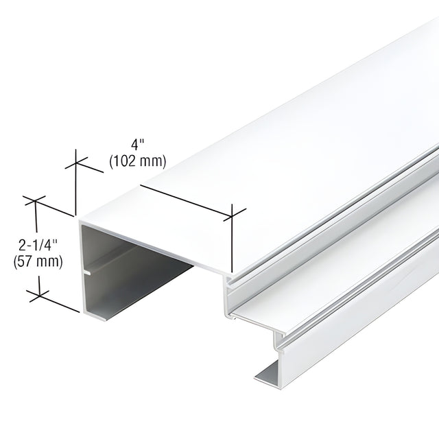 CRL-U.S. Aluminum White KYNAR® Paint 4" Sill Mullion - 24'-2"