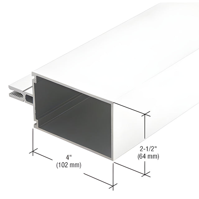 CRL-U.S. Aluminum White KYNAR® Paint 4" Vertical/Horizontal Mullion, 24'-2"