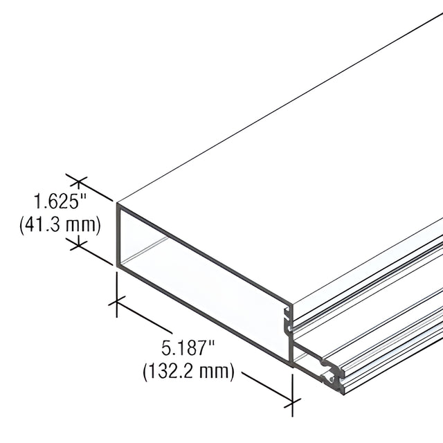 CRL-U.S. Aluminum White KYNAR® Paint 5-1/4" Stacked Horizontal Mullion for StormWall XL