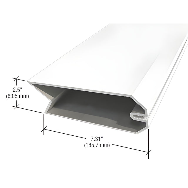 CRL-U.S. Aluminum White KYNAR® Paint 5" 90 Degree Outside Captured Vertical Corner Mullion - 24'-2"