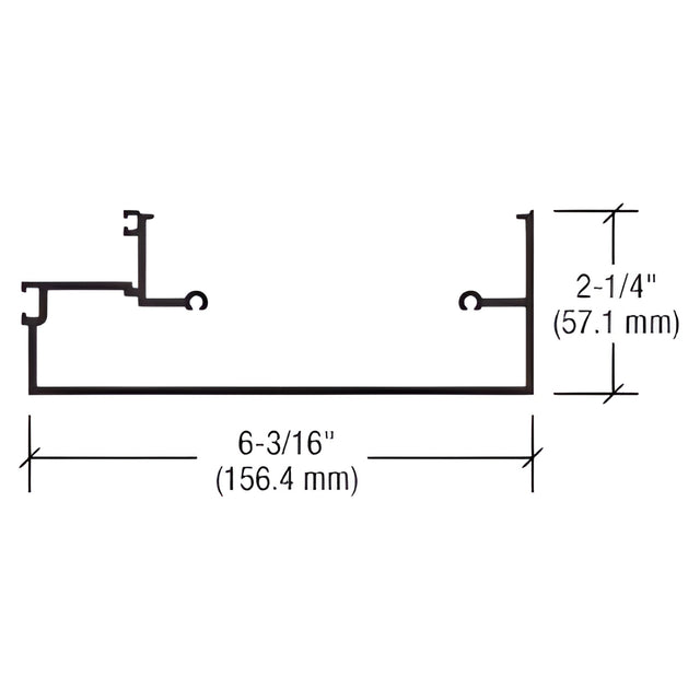 CRL-U.S. Aluminum White KYNAR® Paint 5" Sill Mullion for Panel Assembly, 1" Glass - 24'-2"
