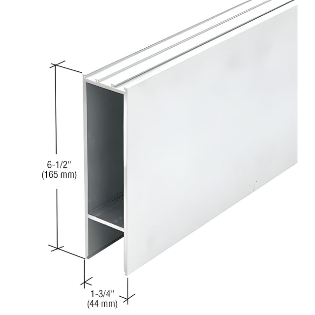 CRL-U.S. Aluminum White KYNAR® Paint 6-1/2" Bottom Rail/Bulkhead - 21'-6"