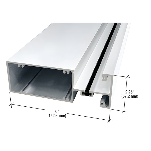 CRL-U.S. Aluminum White KYNAR® Paint 6" Vertical Mullion, Thermally Improved - 24'-2"