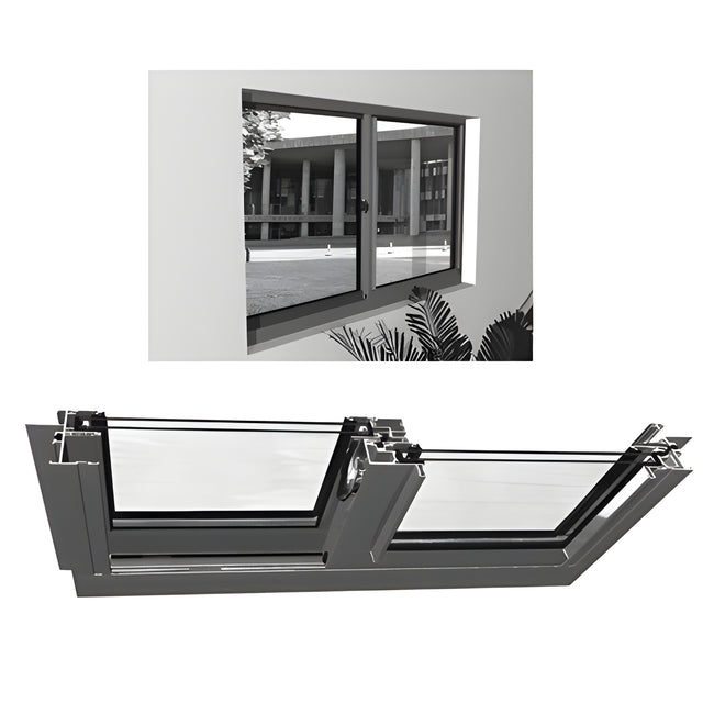 CRL-U.S. Aluminum White KYNAR® Paint 8200 Series Horizontal Sliding Window for 1" Glazing