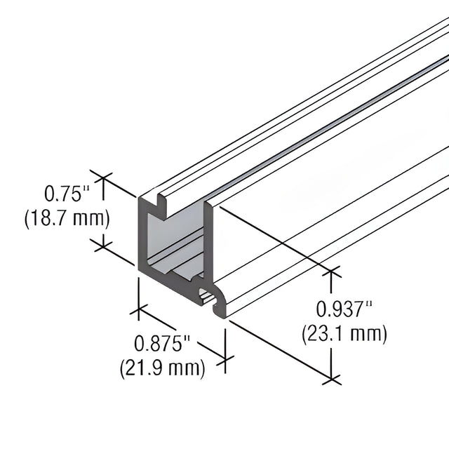 CRL-U.S. Aluminum White KYNAR® Paint 9/16" Pocket Reducer for StormWall XL Mullions