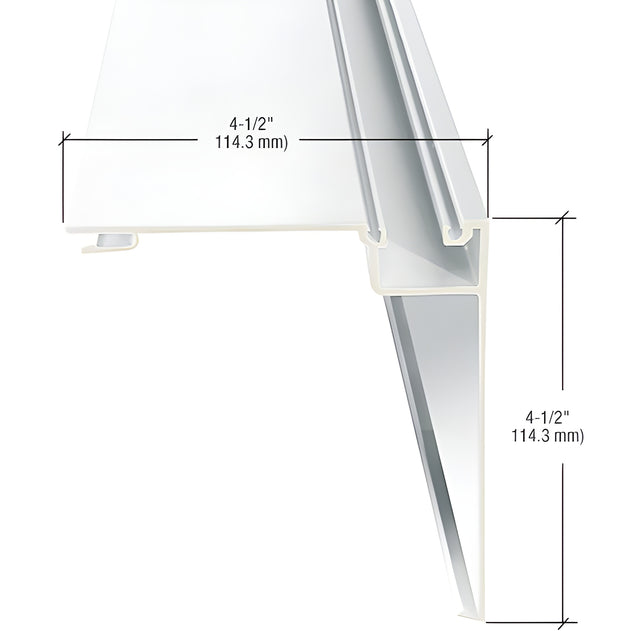 CRL-U.S. Aluminum White KYNAR® Paint 90 Degree Outside Corner Half, 24'-2"