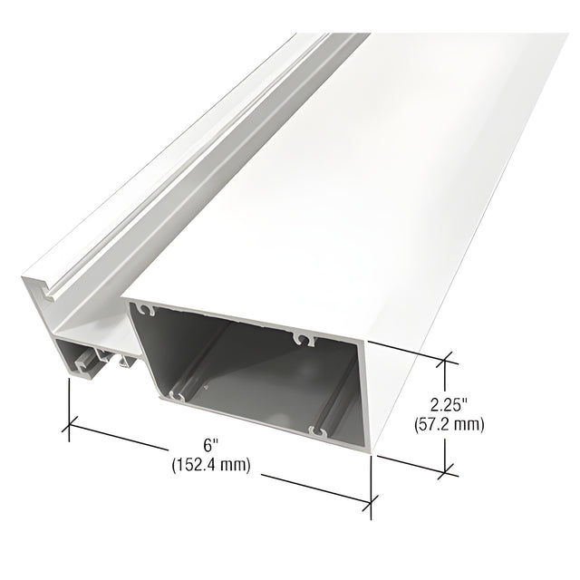 CRL-U.S. Aluminum White KYNAR® Paint Captured Vertical Mullion for 6" System - 24'-2"