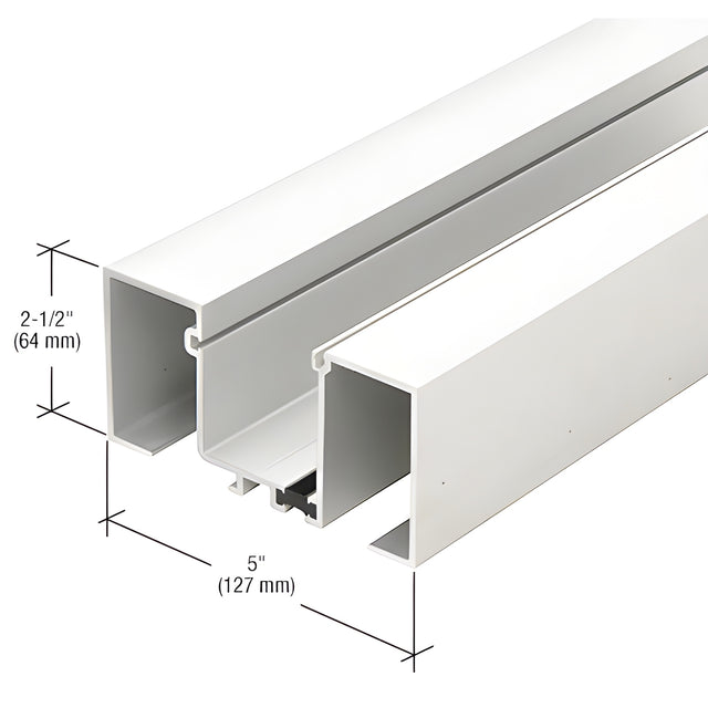 CRL-U.S. Aluminum White KYNAR® Paint Deep Pocket Wall Jamb, Thermally Broken, 24'-2"