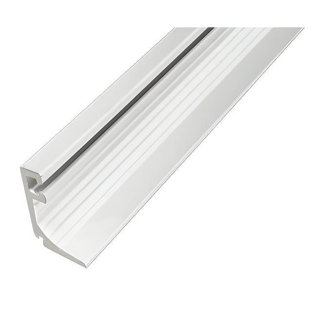 CRL-U.S. Aluminum White KYNAR® Paint Door Glass Stop for 1" Glass - 24'-2"