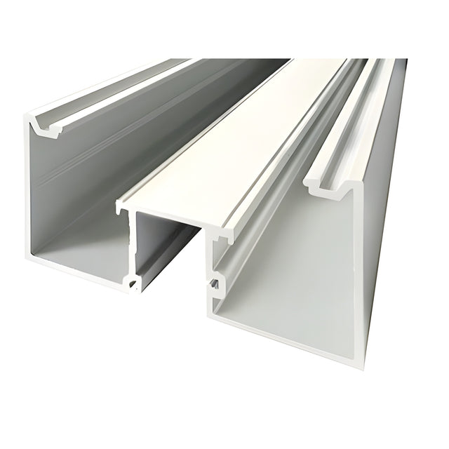 CRL-U.S. Aluminum White KYNAR® Paint Door Jamb Deep Pocket Less Screw Spline - 24'-2"