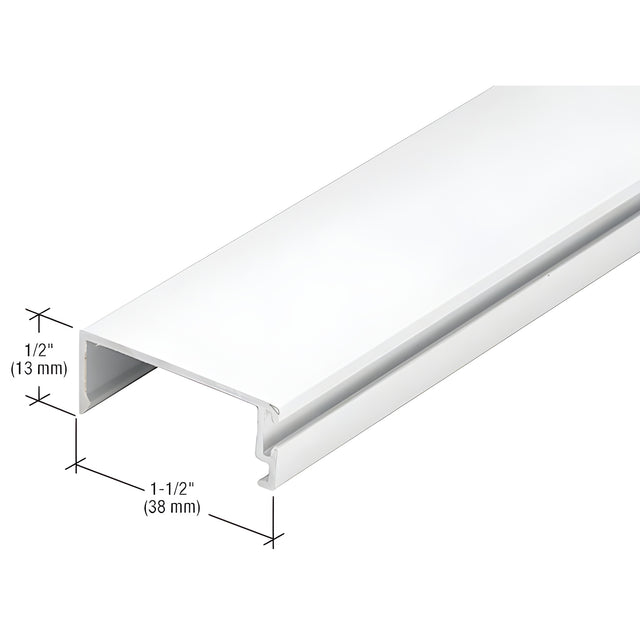 CRL-U.S. Aluminum White KYNAR® Paint Door Stop with Weatherseal - 21'-2"