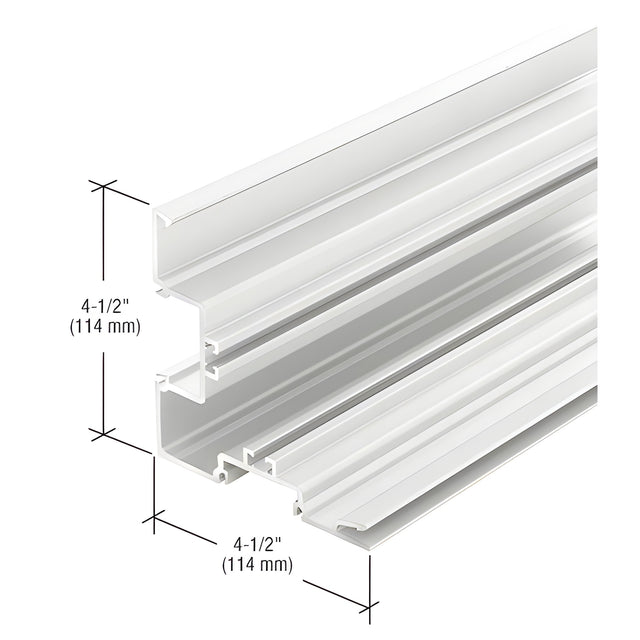 CRL-U.S. Aluminum White KYNAR® Paint Double Pocket Corner Post Half Section - 24'-2