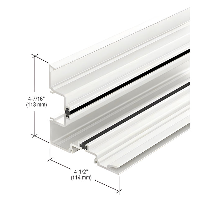 CRL-U.S. Aluminum White KYNAR® Paint Double Pocket Corner Post Half Section, Thermally Improved - 24'-2"
