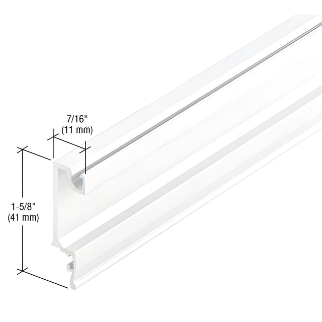 CRL-U.S. Aluminum White KYNAR® Paint Face Stop - 24'-2"