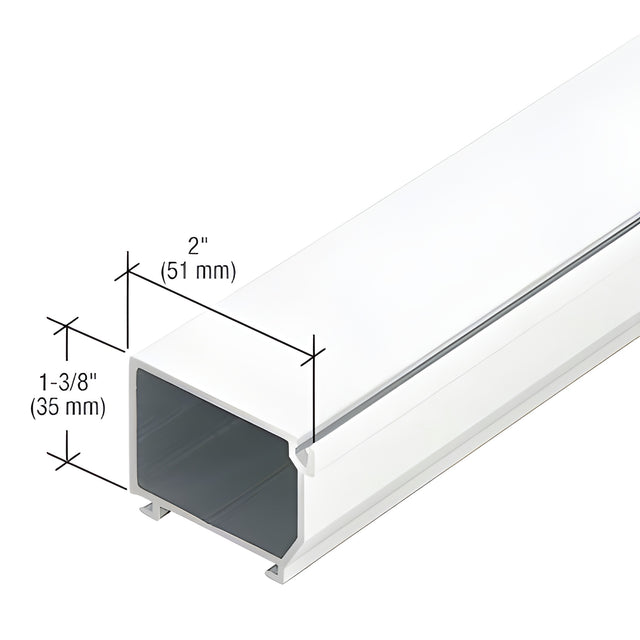 CRL-U.S. Aluminum White KYNAR® Paint Glass Stop - 24'-2"